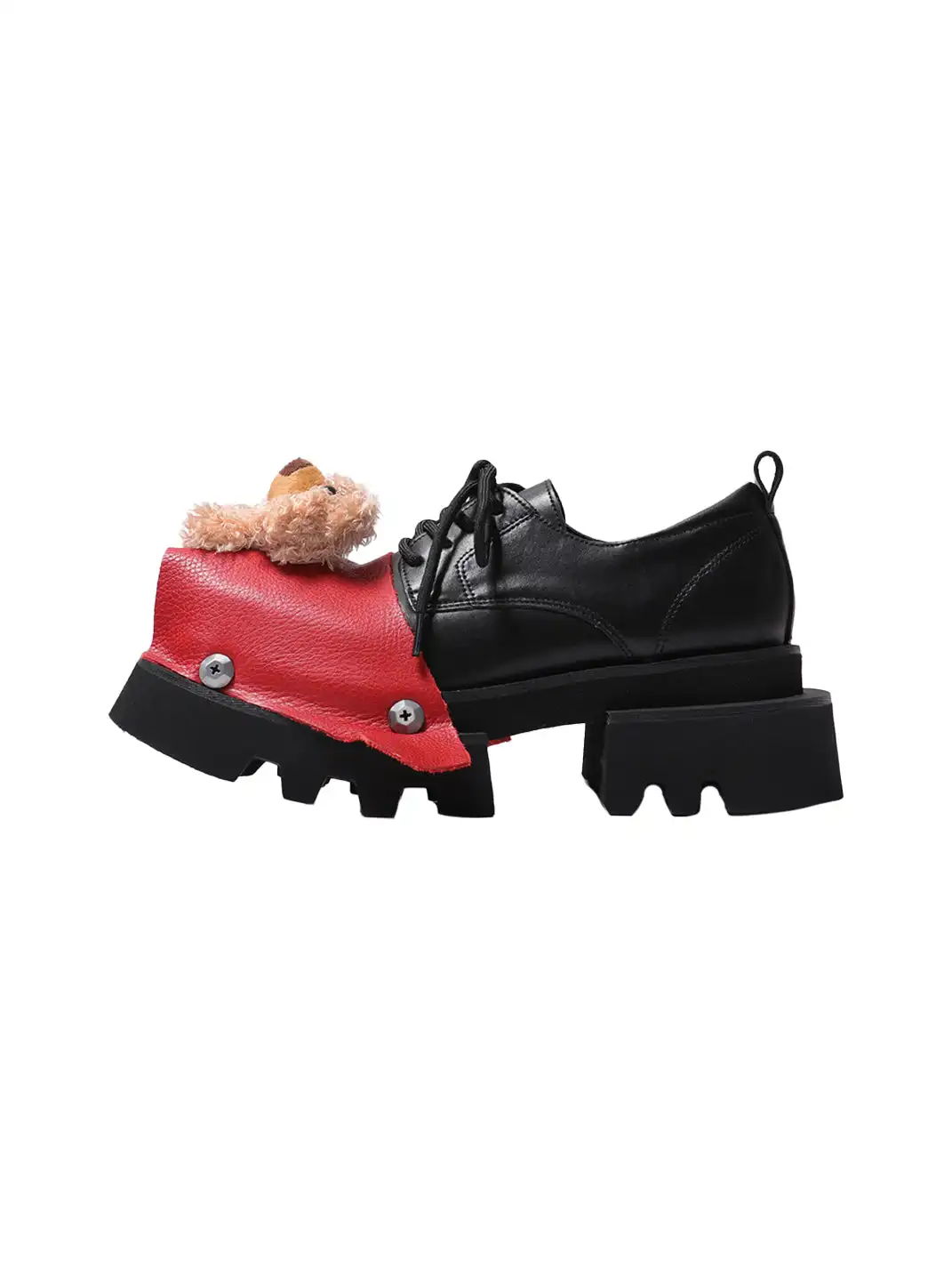 PINJIAHUI | Bear Detail Square-toe Derby Shoes