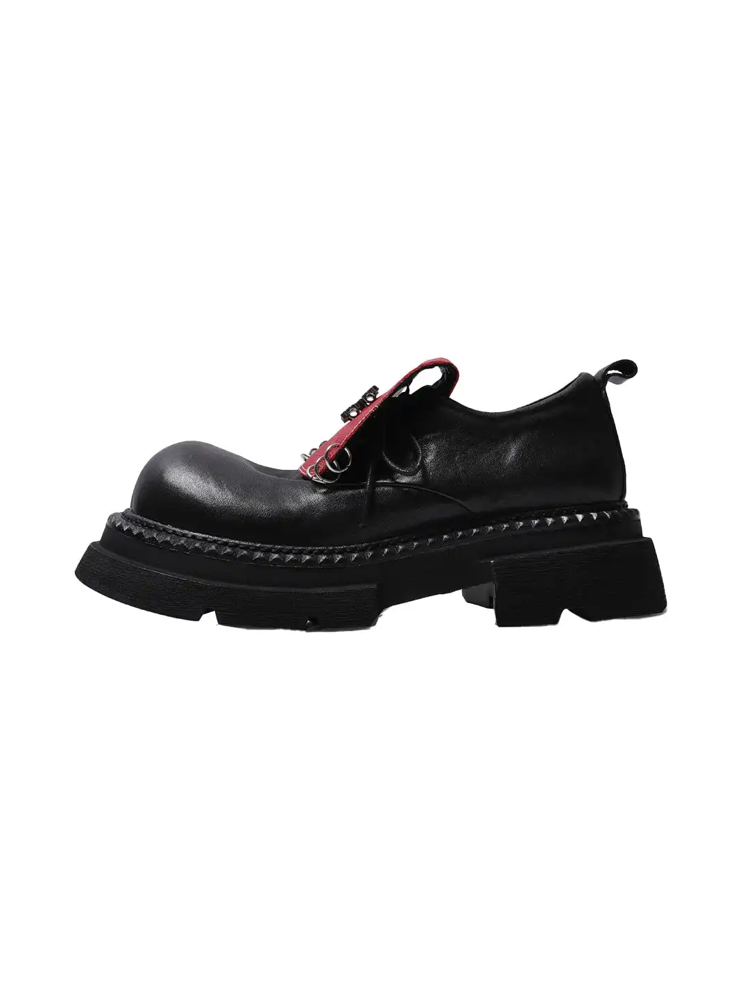 PINJIAHUI | Red Shoe Tongue Derby Shoes