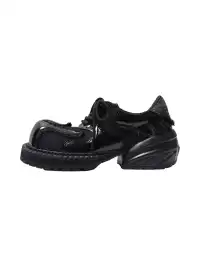 PINJIAHUI | Patchwork Patent Leather Derby Shoes