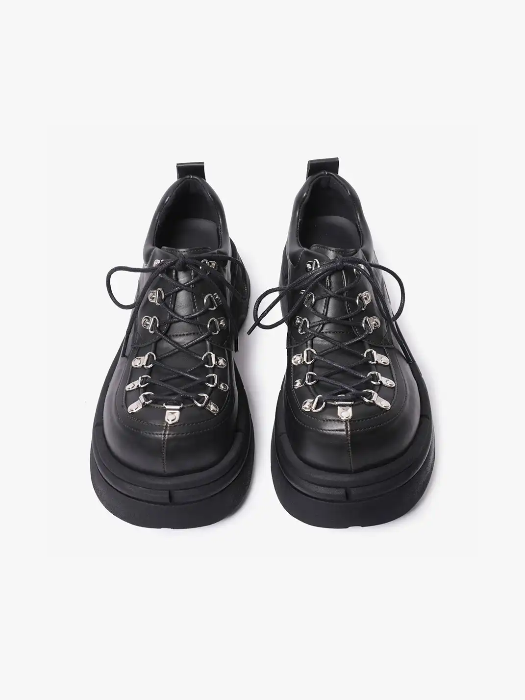 PINJIAHUI | Metal Shoelace Eyelet Platform Shoes