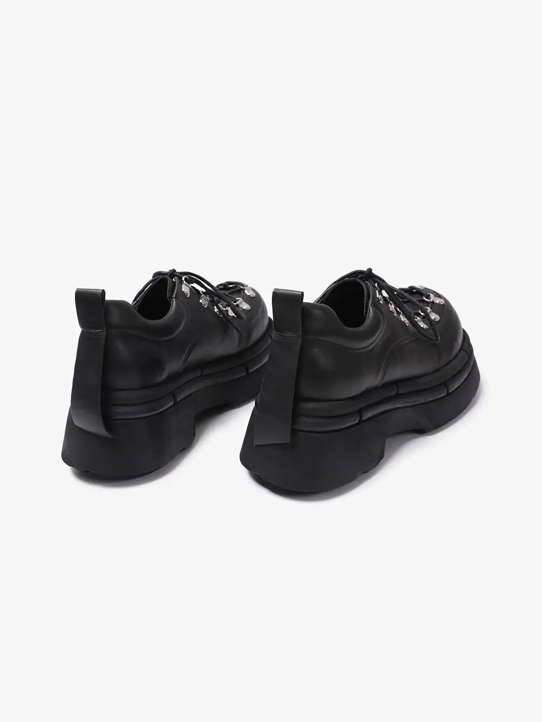 PINJIAHUI | Metal Shoelace Eyelet Platform Shoes