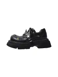 PINJIAHUI | Devil's Eyes Metal Detail Derby Shoes