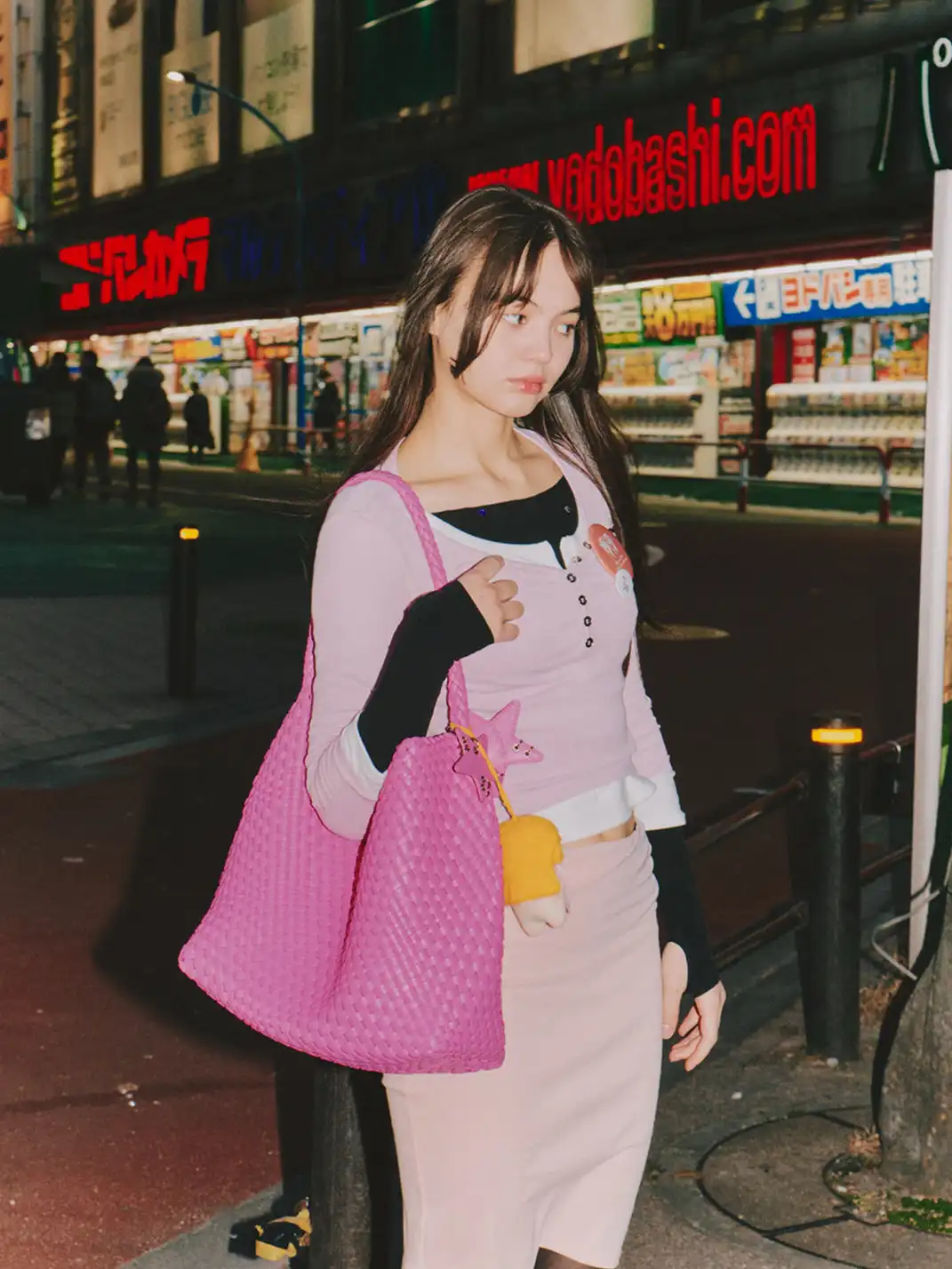ECODAY | Large Woven Shoulder Bag - 17.32"x13"x5.12"