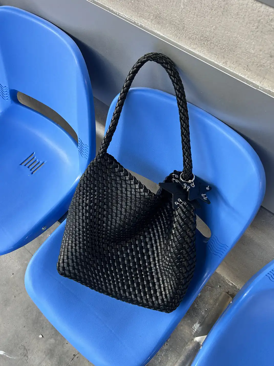 ECODAY | Large Woven Shoulder Bag - 17.32"x13"x5.12"