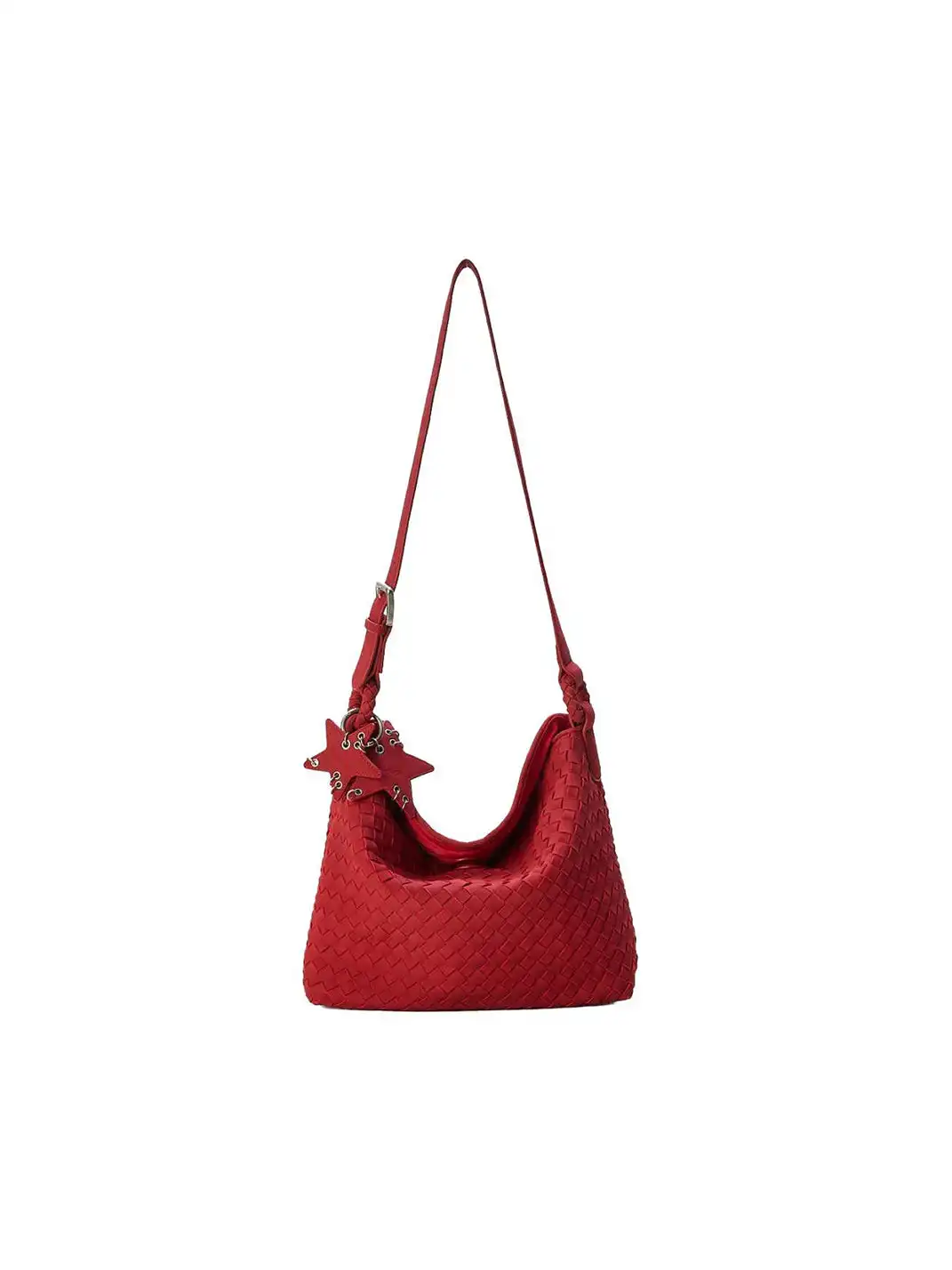 ECODAY | Small Suede Woven Tote Bag - 15.55*5.31*10.24 in