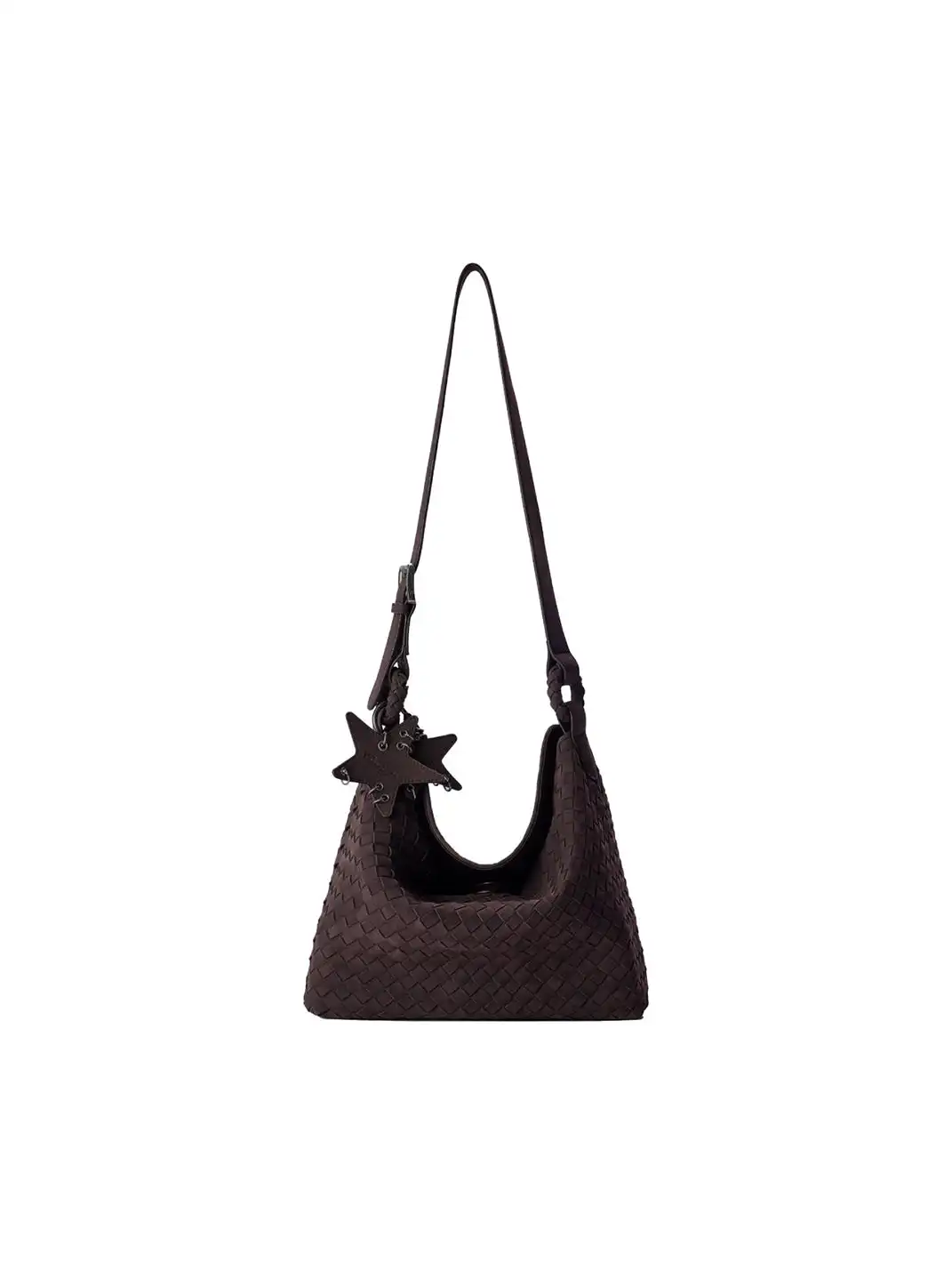 ECODAY | Small Suede Woven Tote Bag - 15.55*5.31*10.24 in