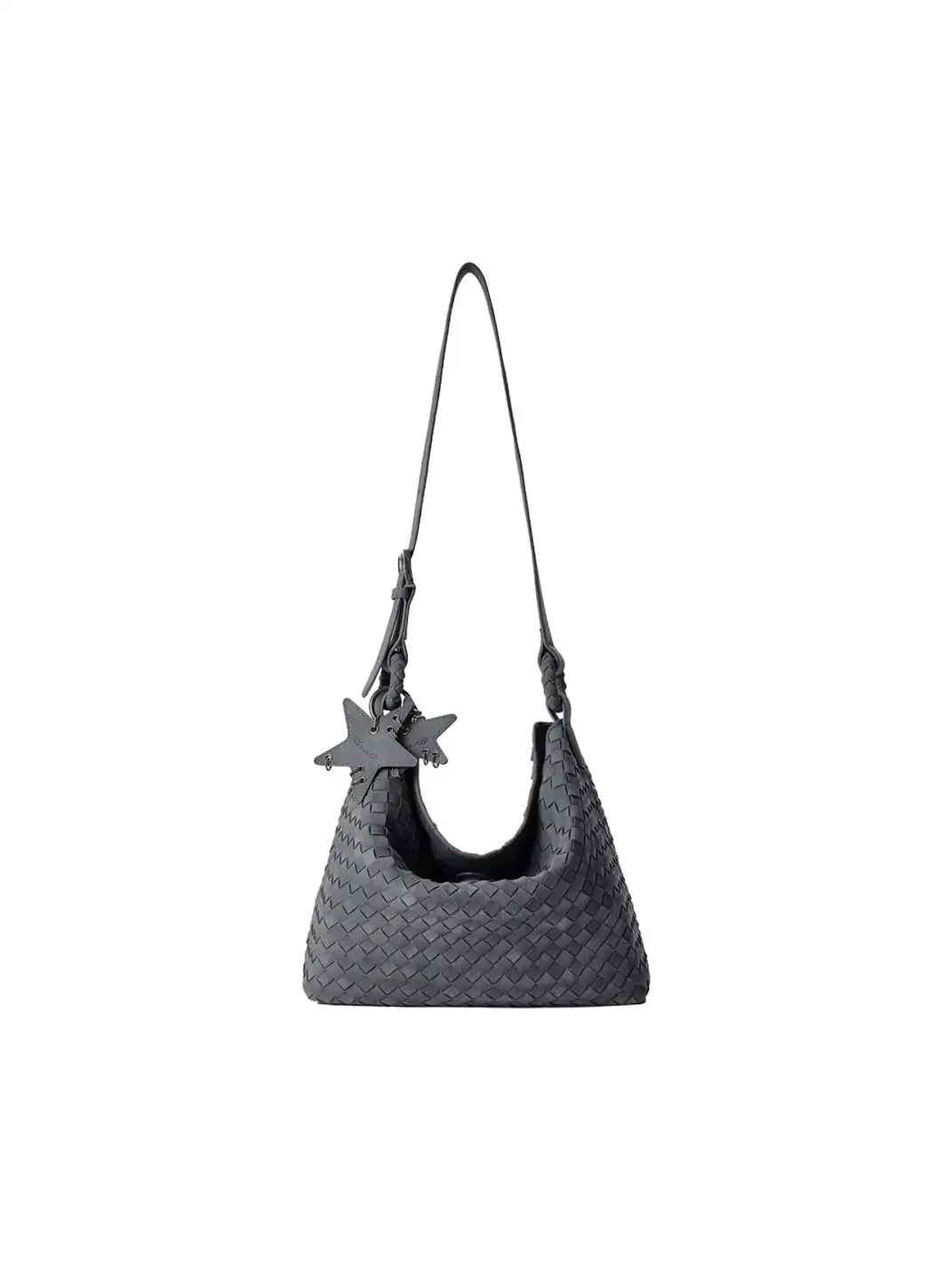 ECODAY | Small Suede Woven Tote Bag - 15.55*5.31*10.24 in