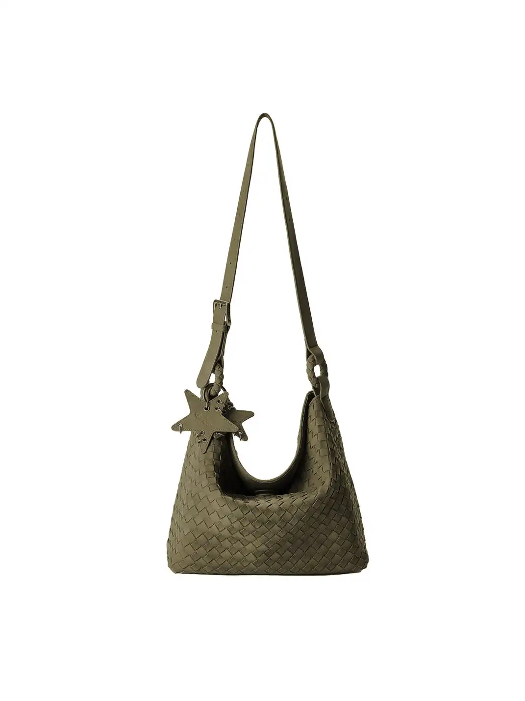 ECODAY | Small Suede Woven Tote Bag - 15.55*5.31*10.24 in