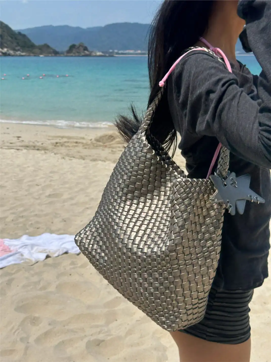 ECODAY | Medium Woven Bag - 14.76*4.53*10.63 in