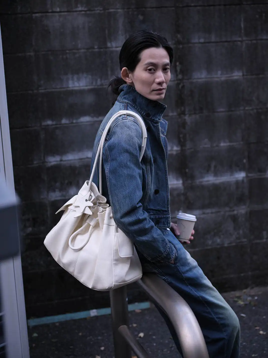 ECODAY | Large Drawstring Shoulder Bag - 16.93*7.28*10.63 in