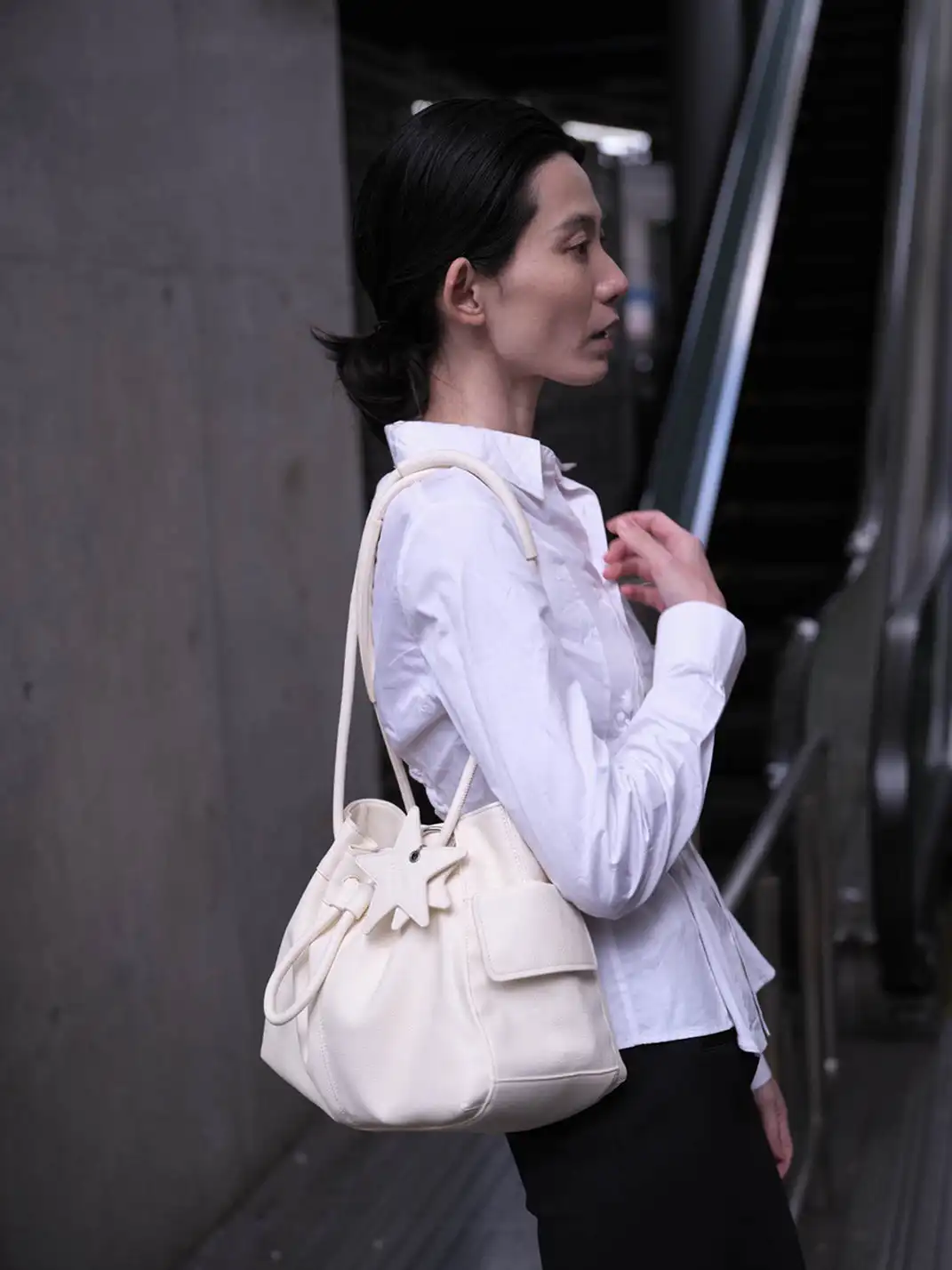 ECODAY | Large Drawstring Shoulder Bag - 16.93*7.28*10.63 in