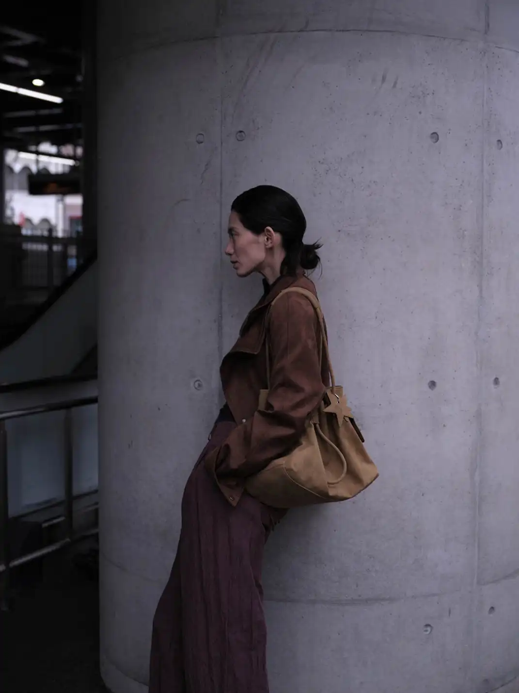 ECODAY | Large Drawstring Shoulder Bag - 16.93*7.28*10.63 in