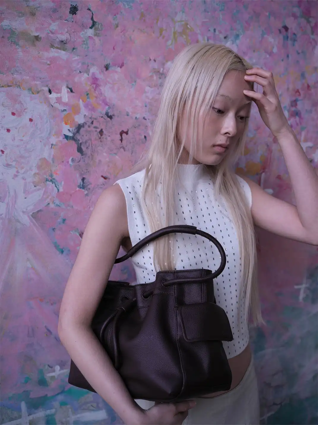 ECODAY | Large Drawstring Shoulder Bag - 16.93*7.28*10.63 in
