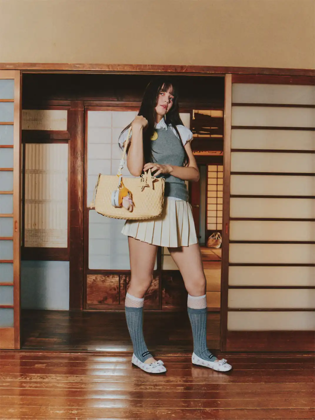ECODAY | Horizontal Woven Bag - 14.96 × 3.94 × 7.87 in