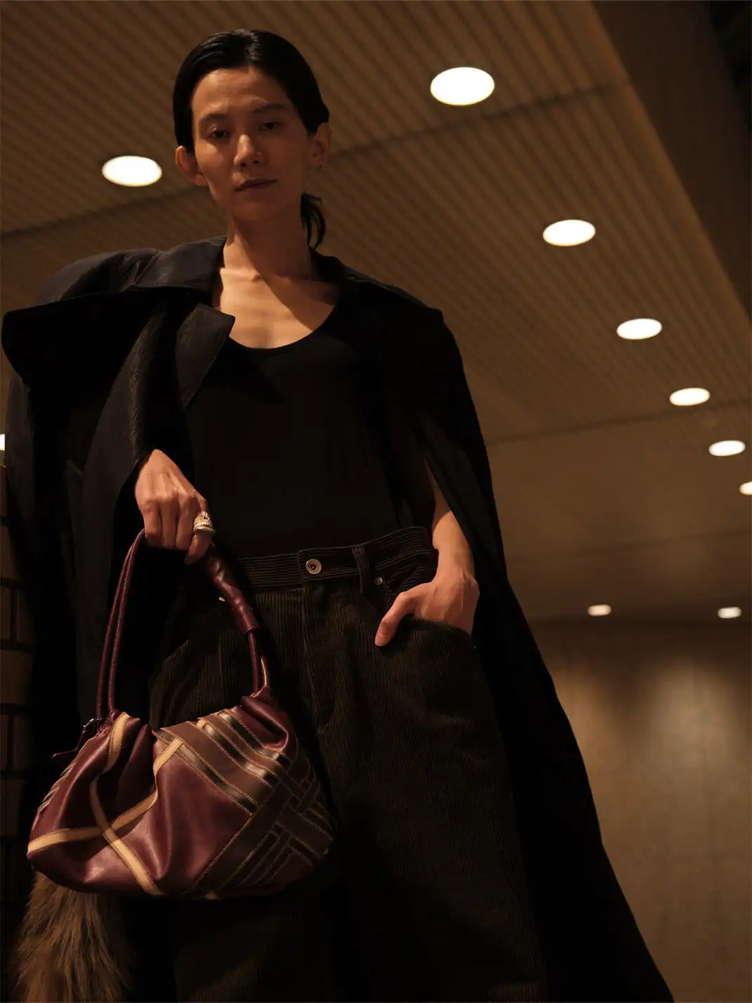 ECODAY | Soft Textured Flat Moon Underarm Shoulder Bag