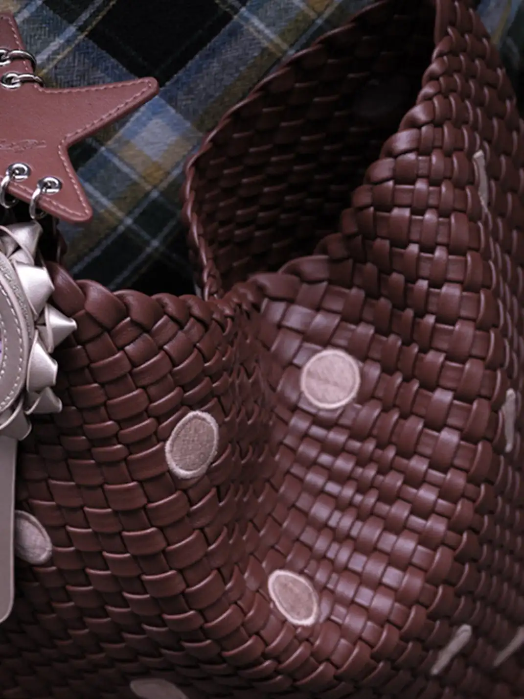 ECODAY | Polka Dot Woven Tote Bag