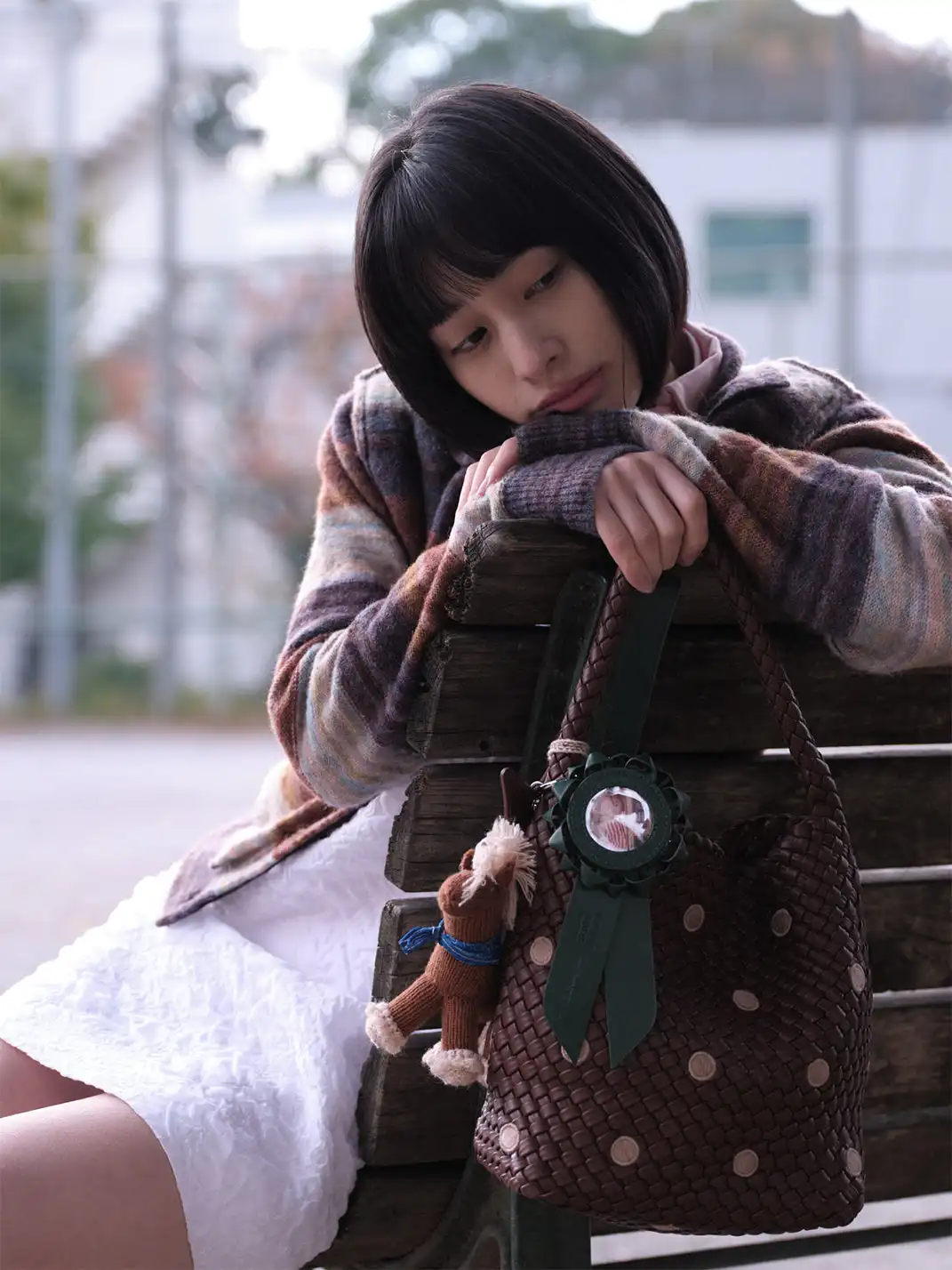 ECODAY | Polka Dot Woven Tote Bag