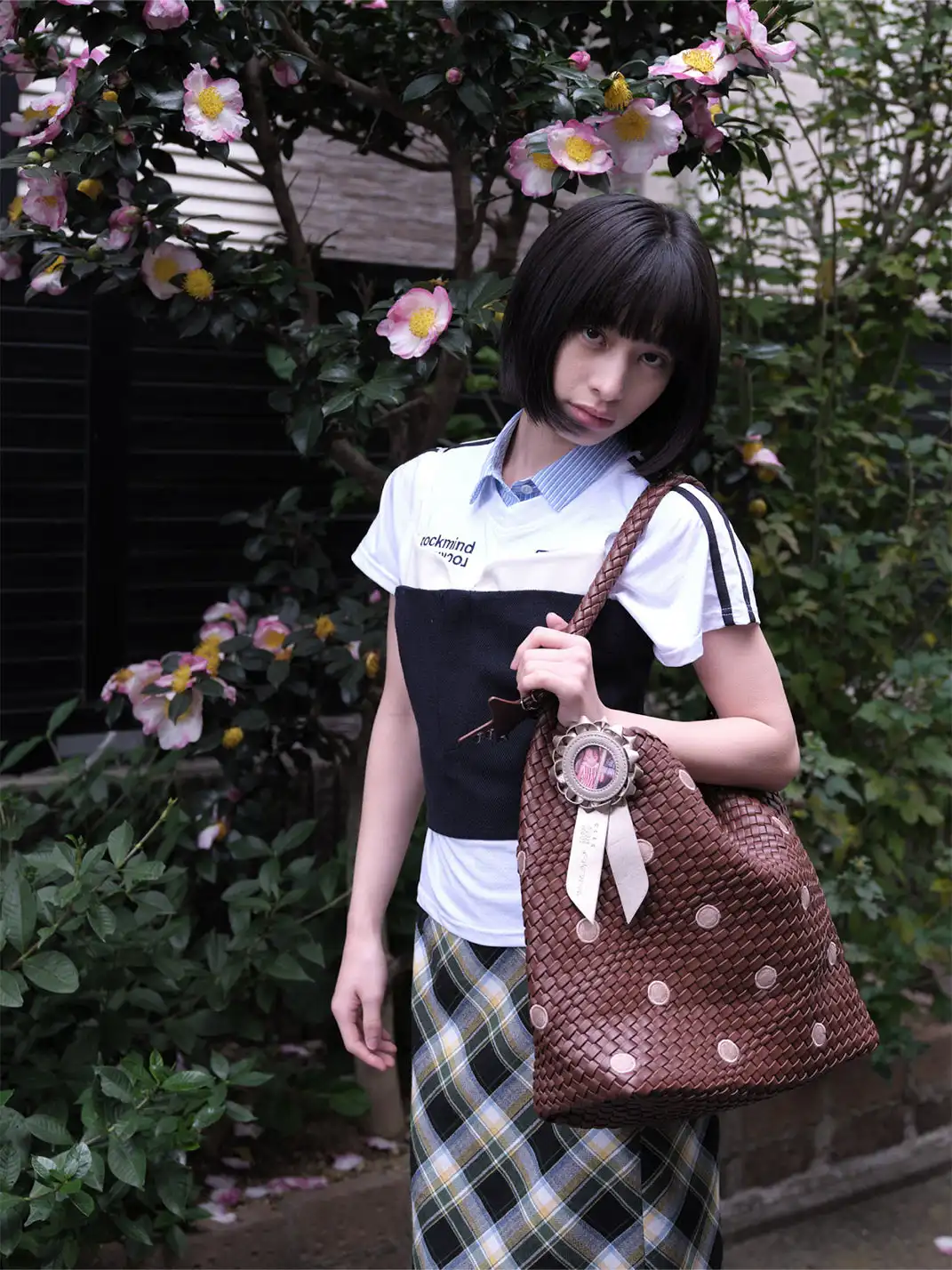 ECODAY | Polka Dot Woven Tote Bag