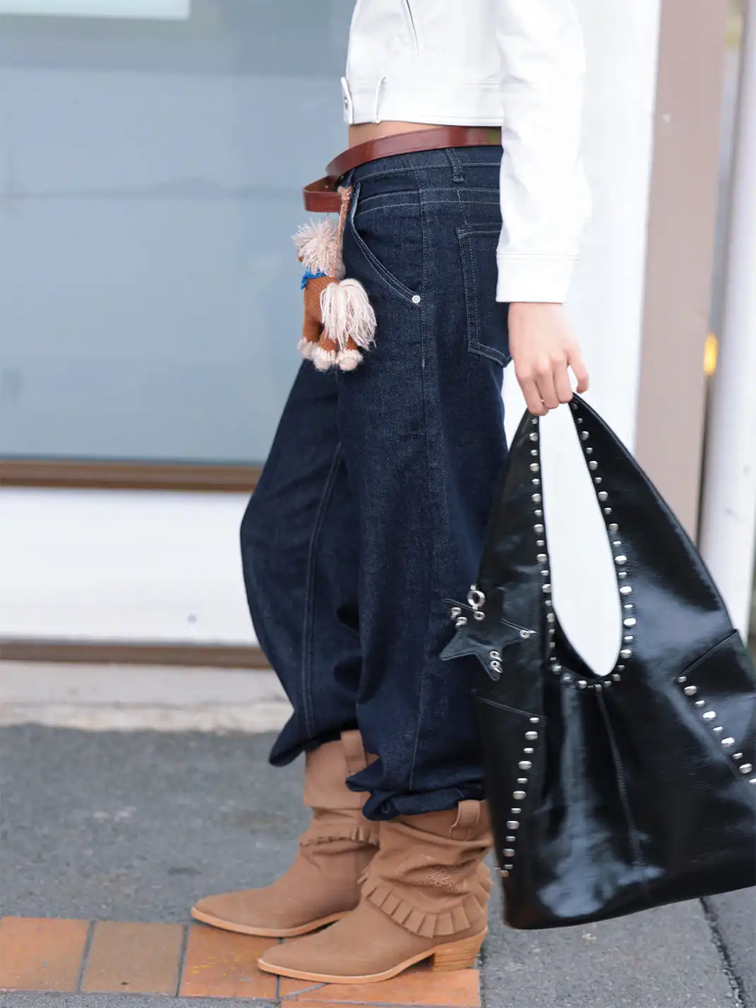 ECODAY | Retro Studded Shoulder Bag