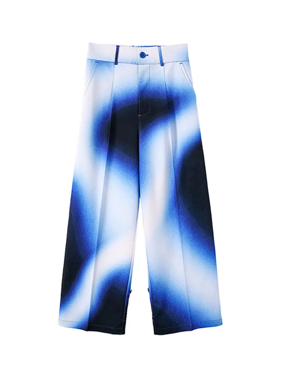 GUSHPSYCHIC | Blue Gradient Lapel Casual Suit Pants Set