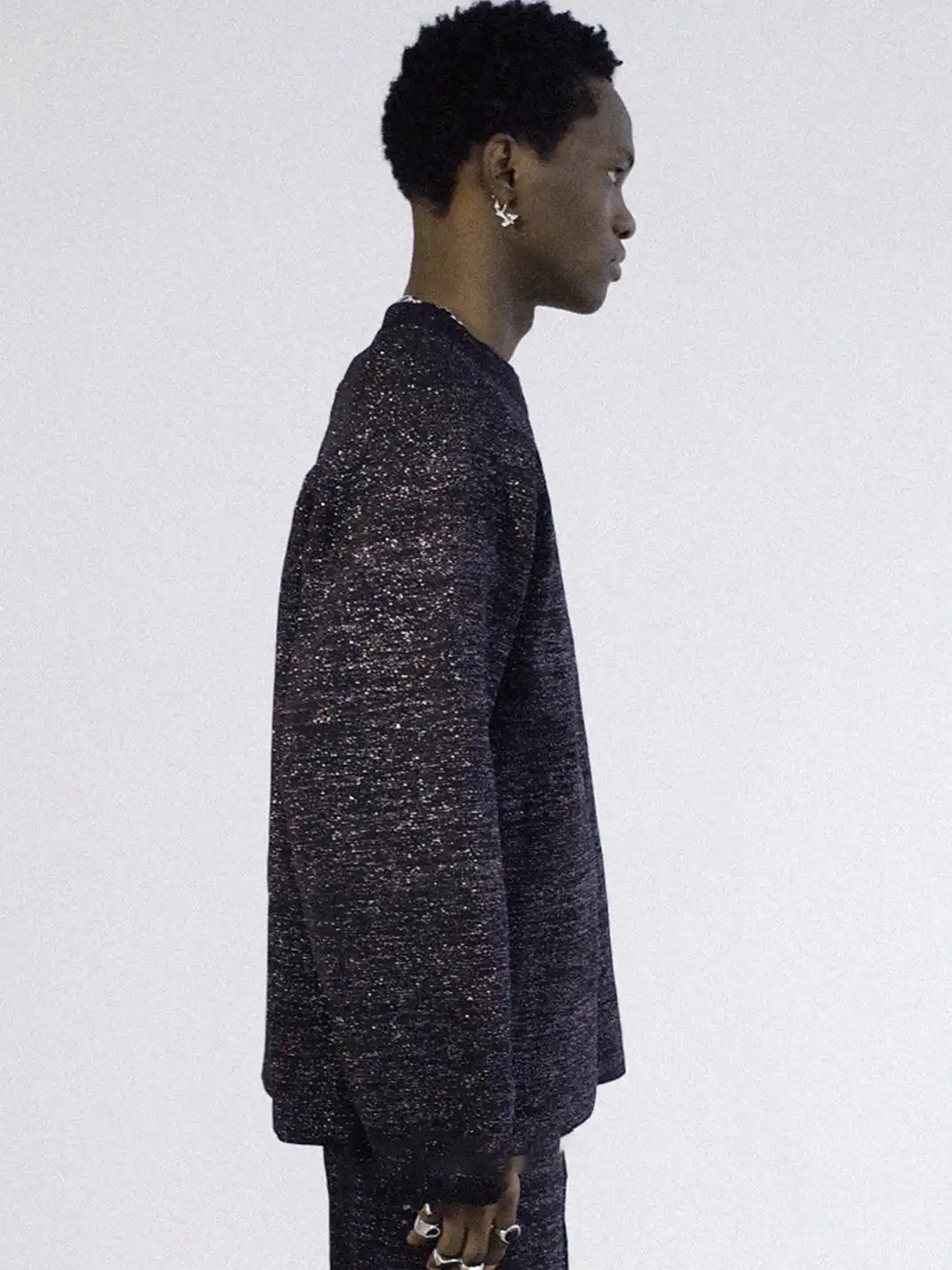 GUSHPSYCHIC | Gold And Silver Shimmering Silhouette Long-Sleeved