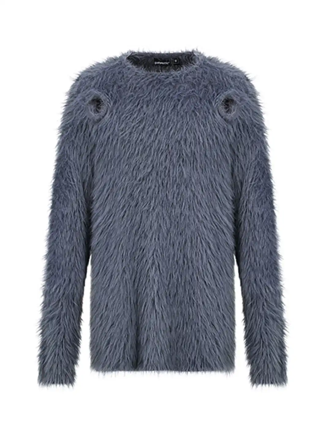 GUSHPSYCHIC | Round Neck Openwork Knit Sweater