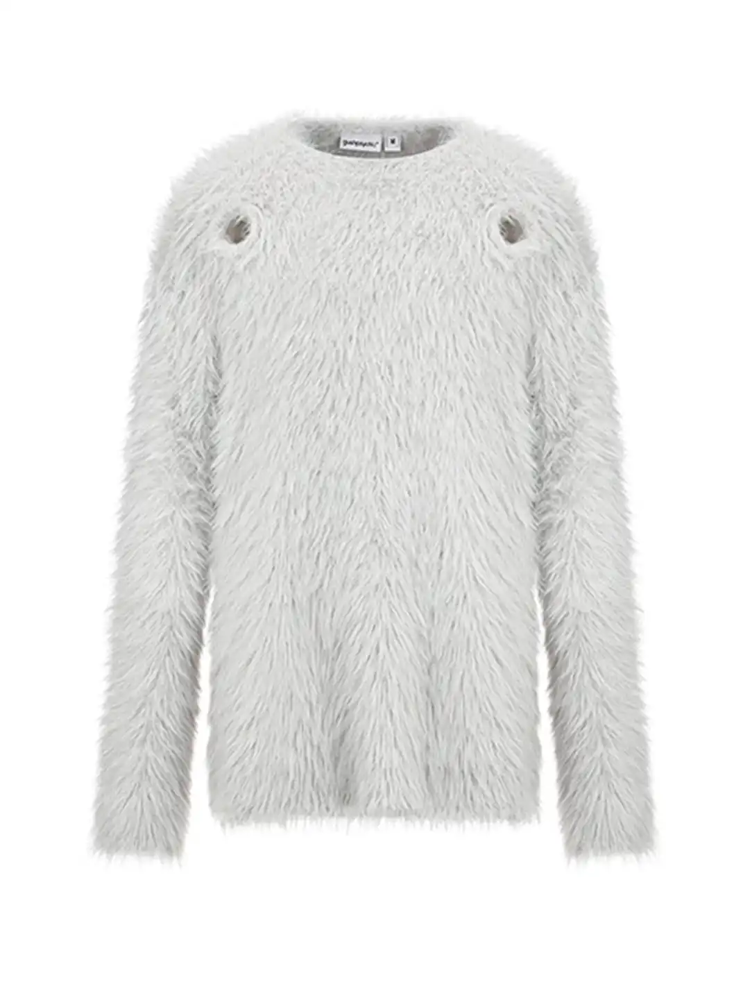 GUSHPSYCHIC | Round Neck Openwork Knit Sweater