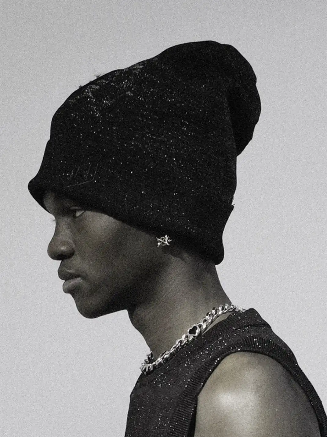 GUSHPSYCHIC | Openwork Wool Rolled Edge Knitted Cold Blindfold Mask