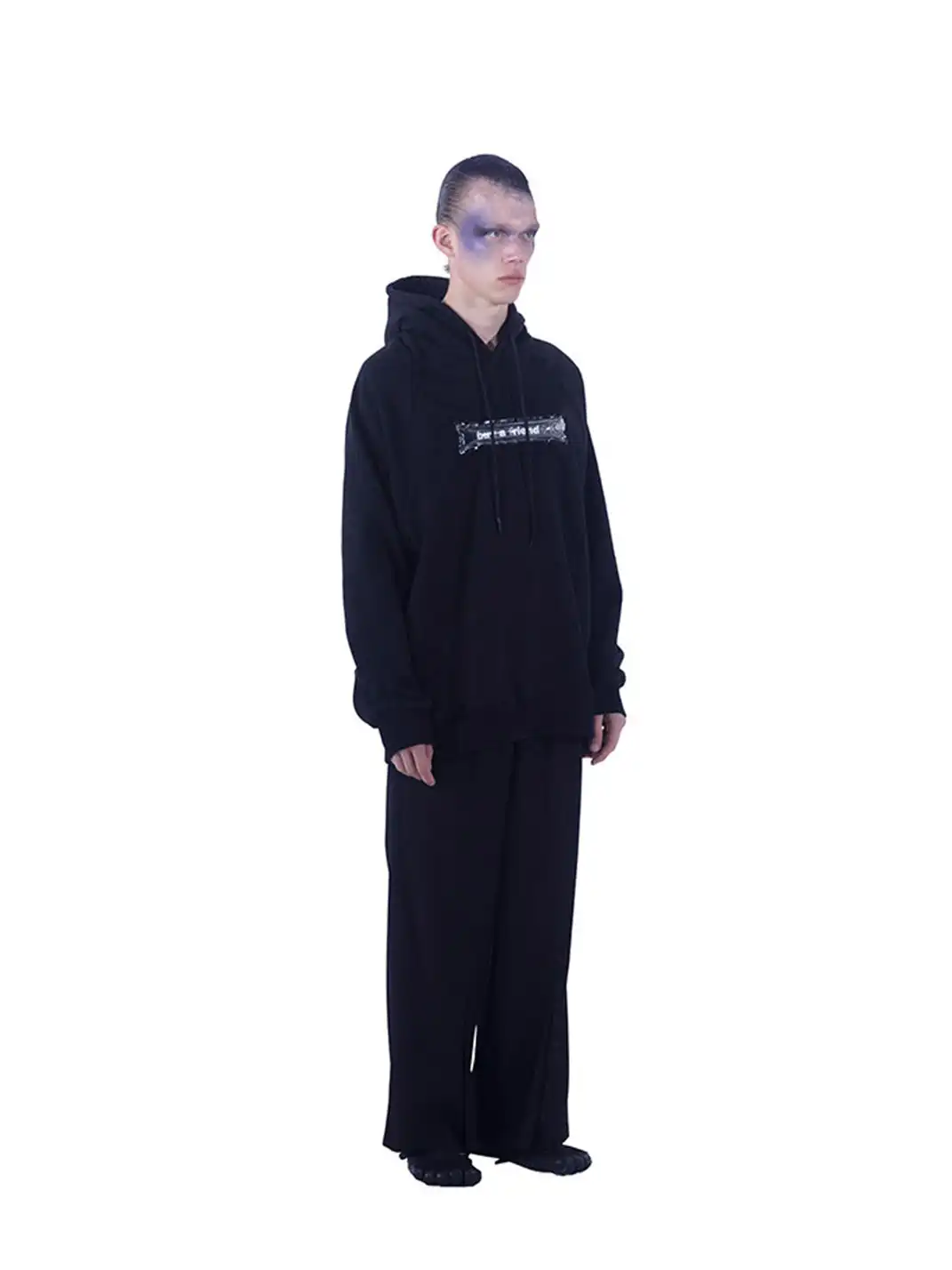 GUSHPSYCHIC | Airbag Inflatable Letter Fleece Hooded Sweatshirt