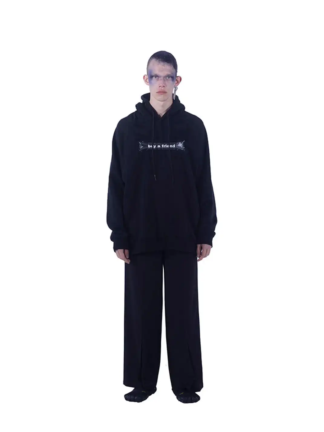 GUSHPSYCHIC | Airbag Inflatable Letter Fleece Hooded Sweatshirt