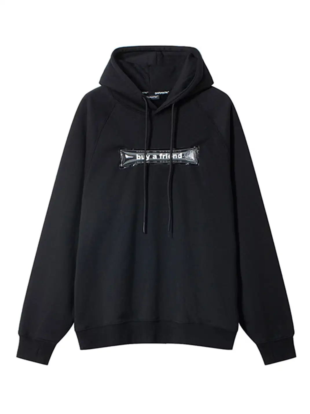 GUSHPSYCHIC | Airbag Inflatable Letter Fleece Hooded Sweatshirt