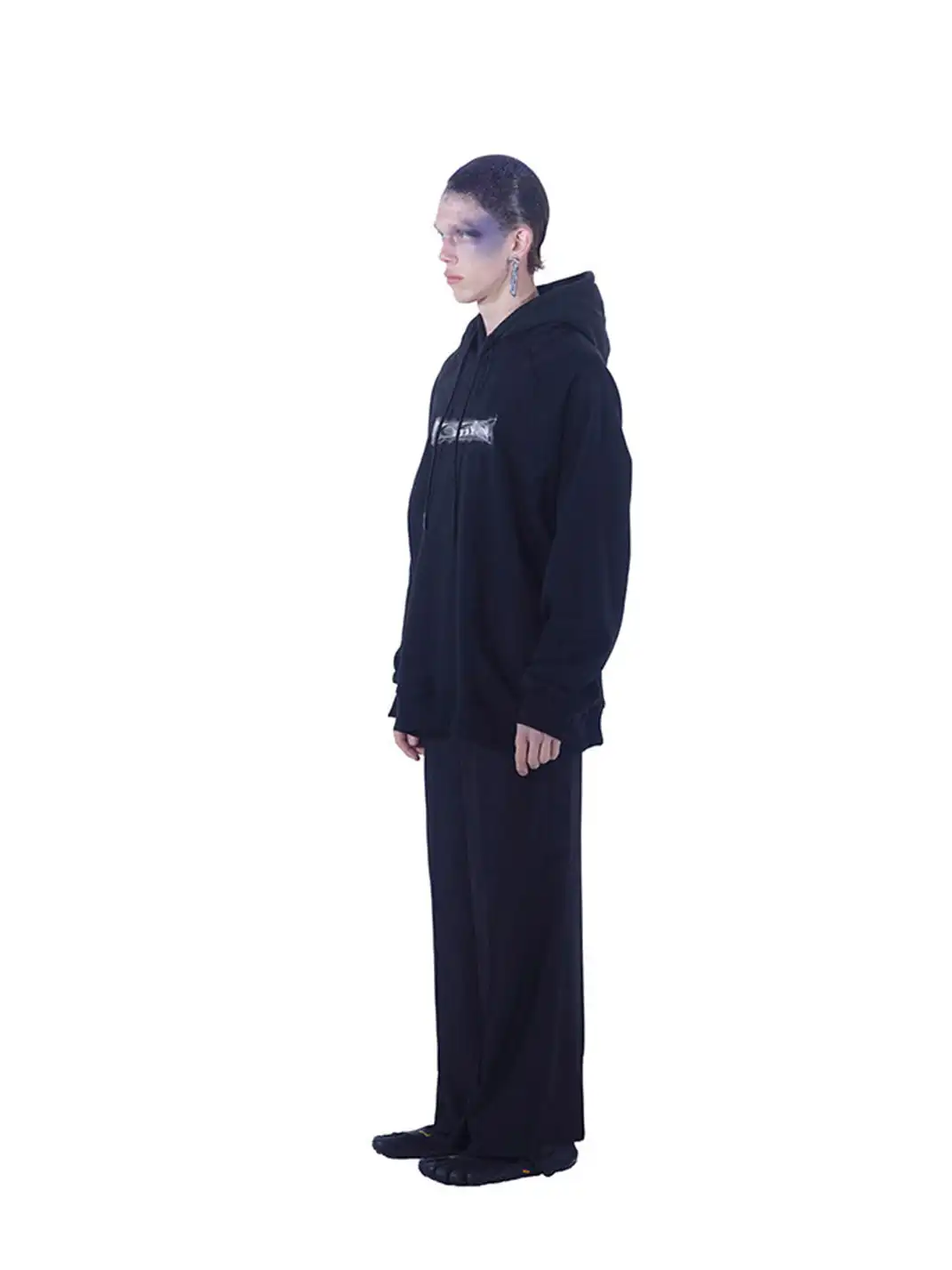 GUSHPSYCHIC | Airbag Inflatable Letter Fleece Hooded Sweatshirt