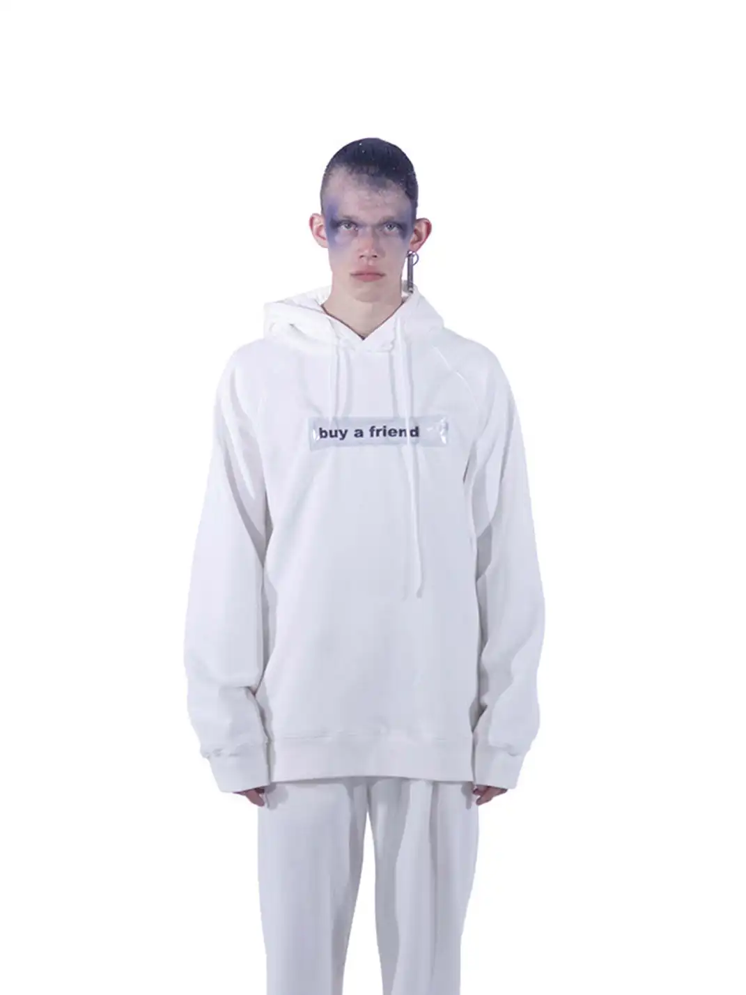 GUSHPSYCHIC | Airbag Inflatable Letter Fleece Hooded Sweatshirt
