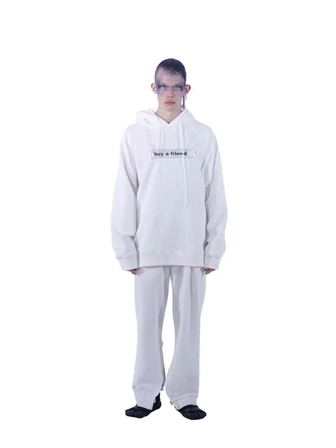 GUSHPSYCHIC | Airbag Inflatable Letter Fleece Hooded Sweatshirt