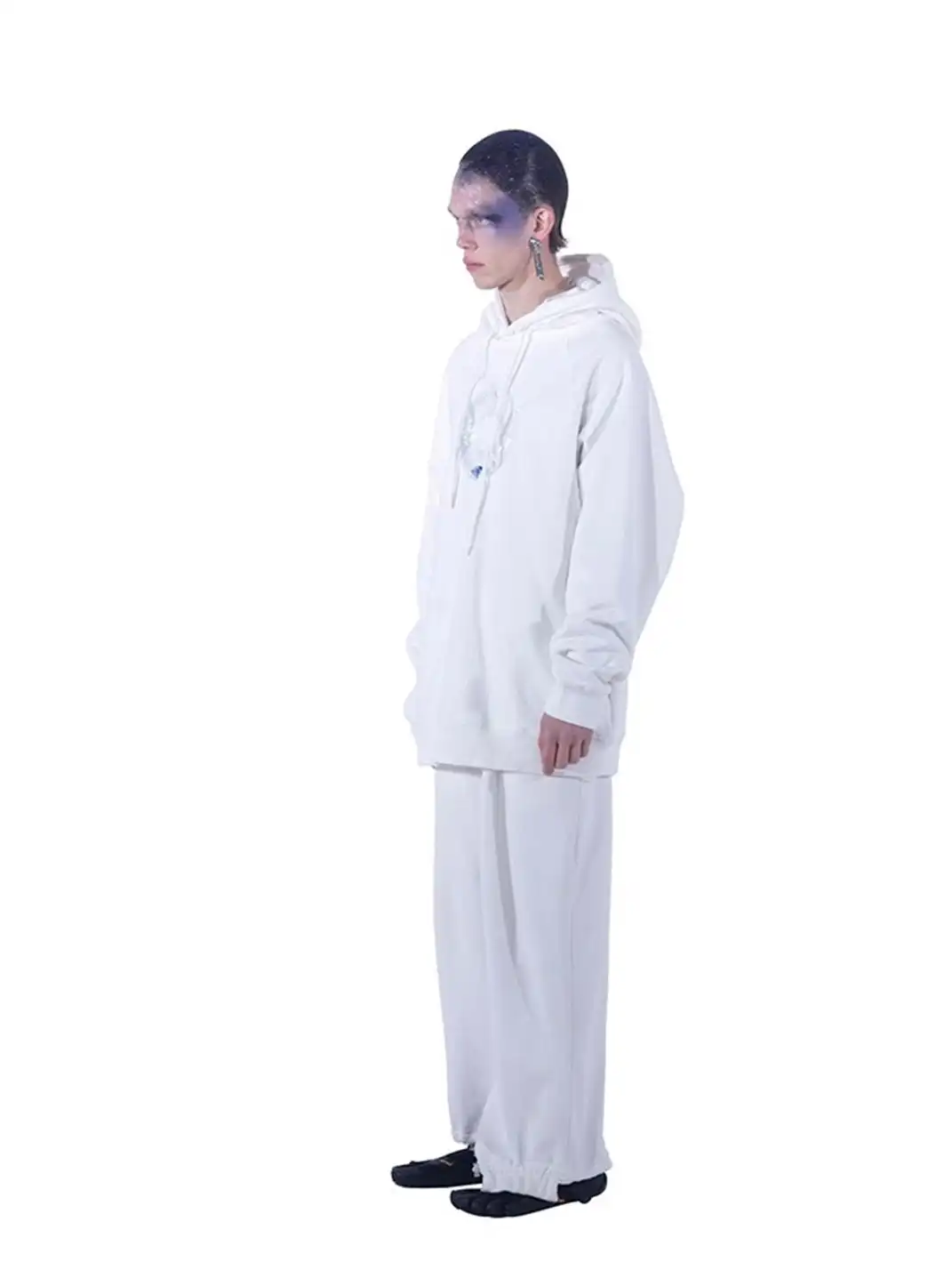 GUSHPSYCHIC | Airbag Inflatable Sieve Fleece-Lined Hooded Sweatshirt