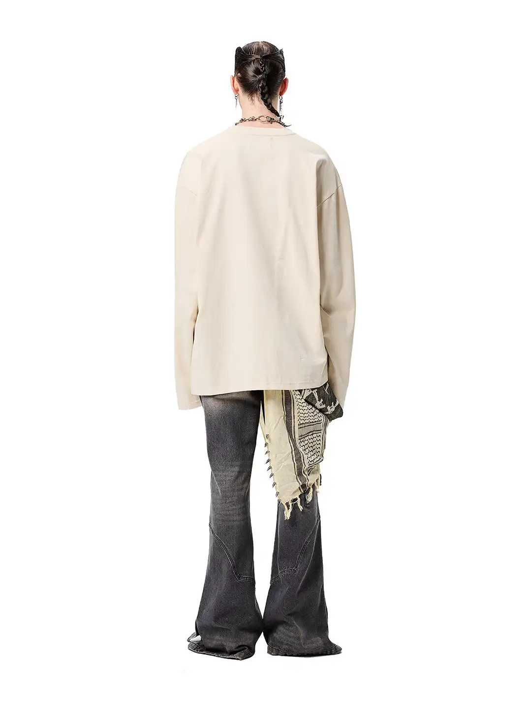 CYCYCY | Vintage Washed Grey Patchwork Jeans