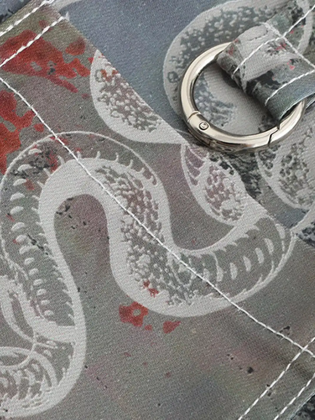 CYCYCY | Retro Patterned Dragon And Snake Print Jeans