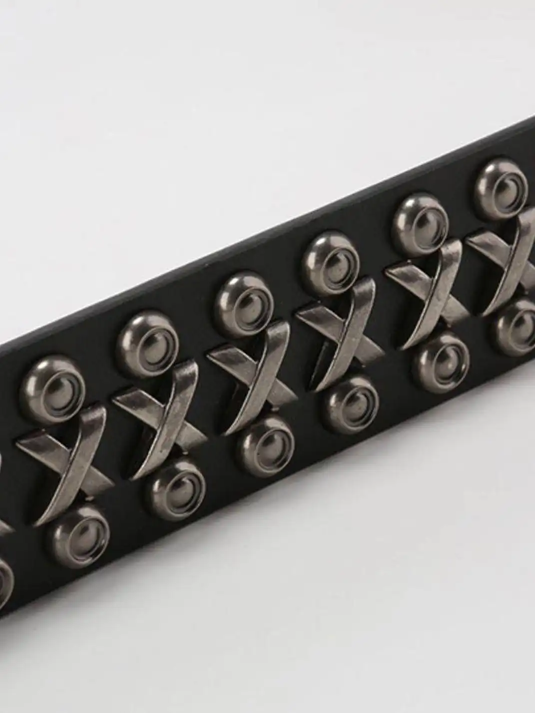 CYCYCY | Dark-Colored Studded Leather Belt