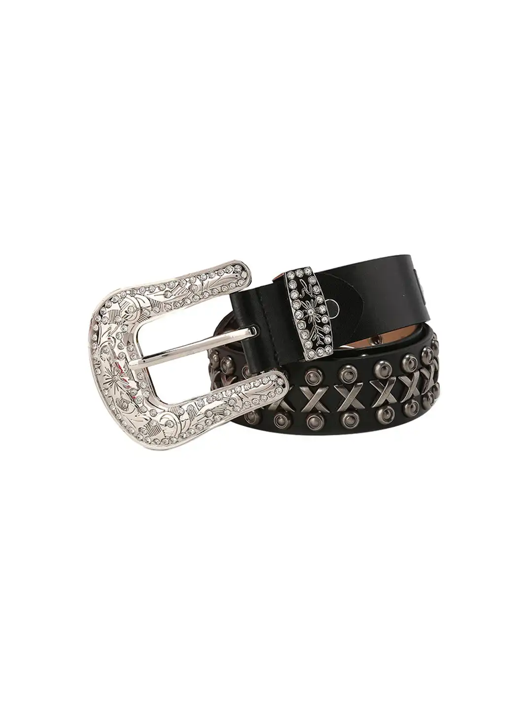 CYCYCY | Dark-Colored Studded Leather Belt
