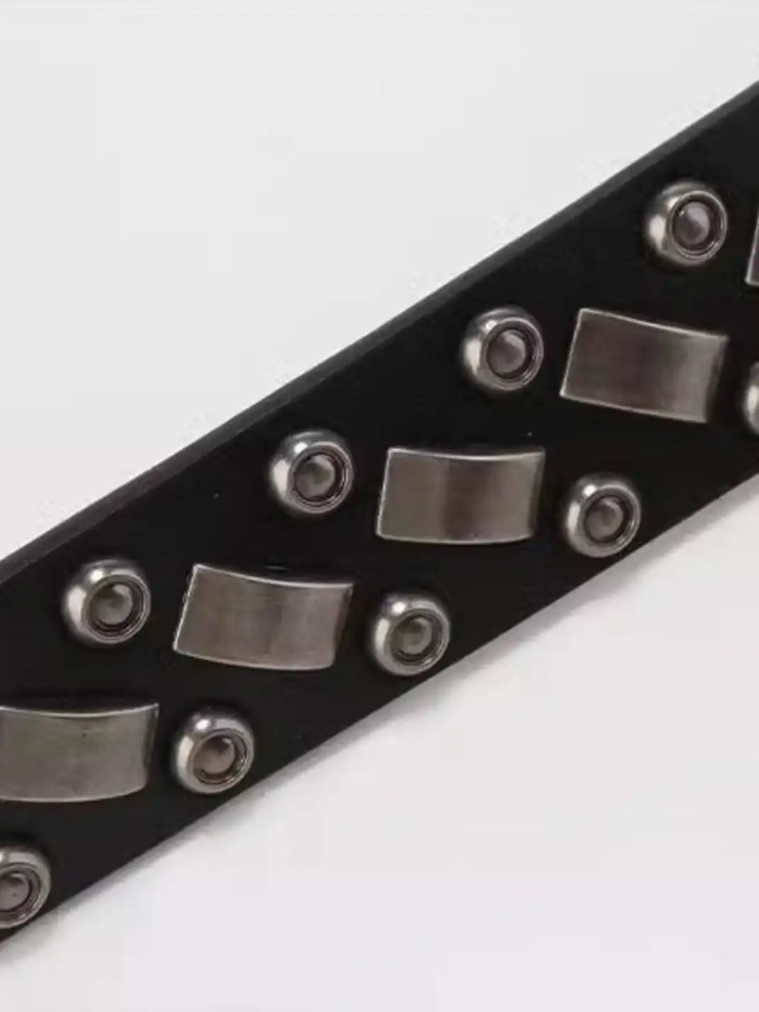 CYCYCY | Dark-Colored Studded Leather Belt
