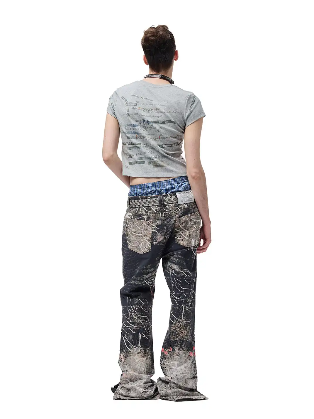 CYCYCY | Mottled Oil Painting Print Jeans