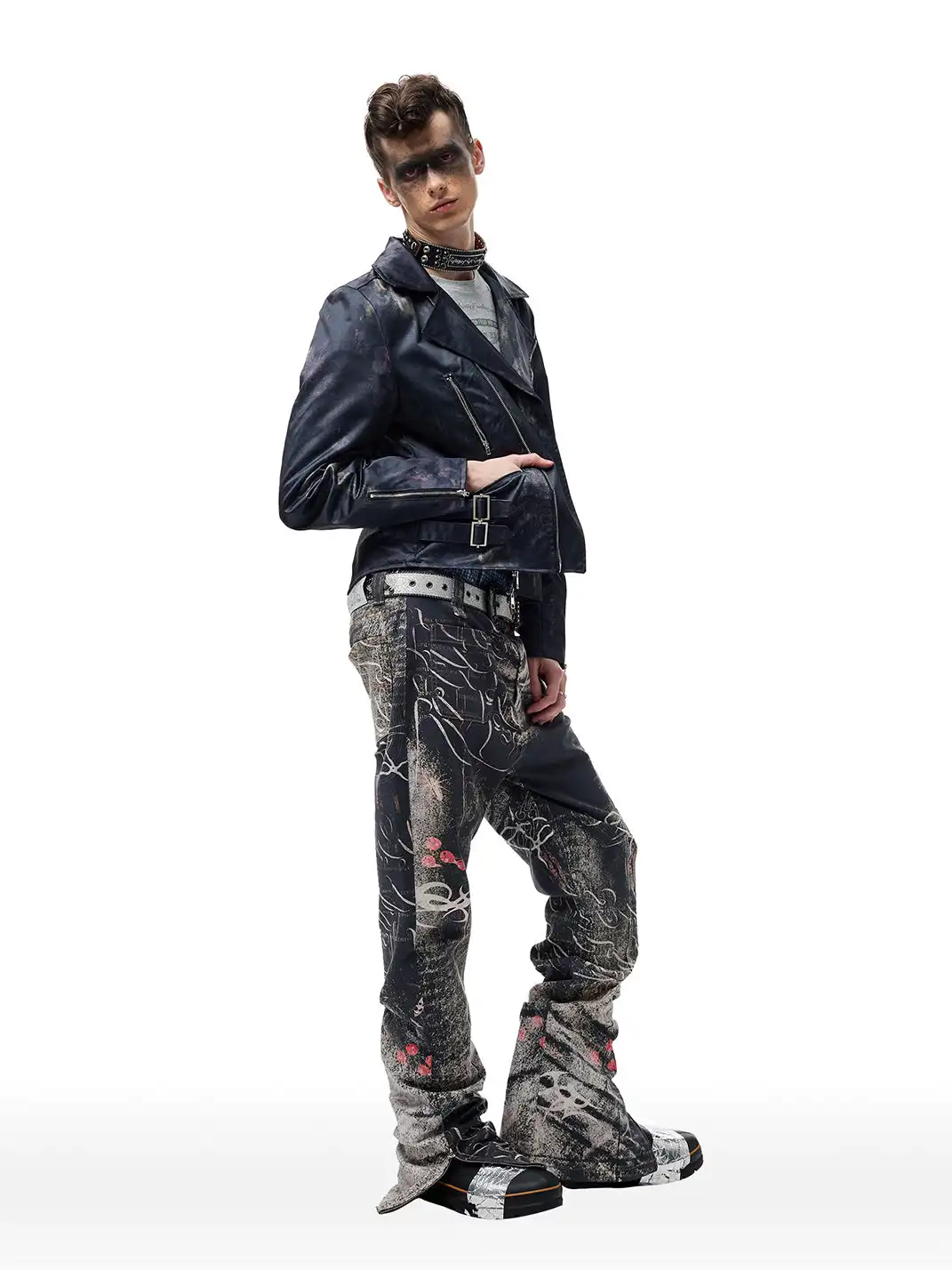 CYCYCY | Mottled Oil Painting Print Jeans
