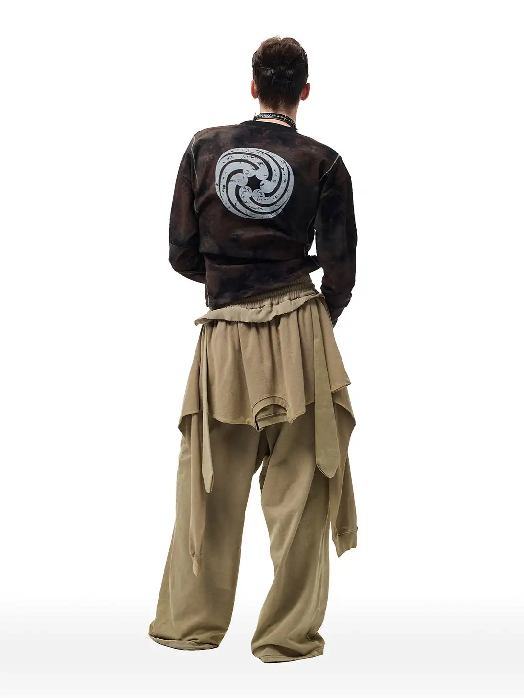 CYCYCY | Faux Two-Piece Layered Oversized Sweatpants