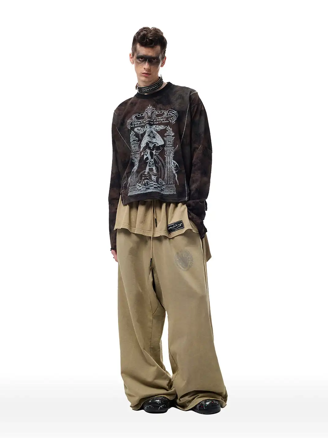 CYCYCY | Faux Two-Piece Layered Oversized Sweatpants