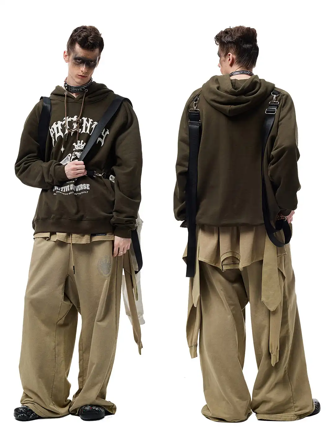 CYCYCY | Faux Two-Piece Layered Oversized Sweatpants