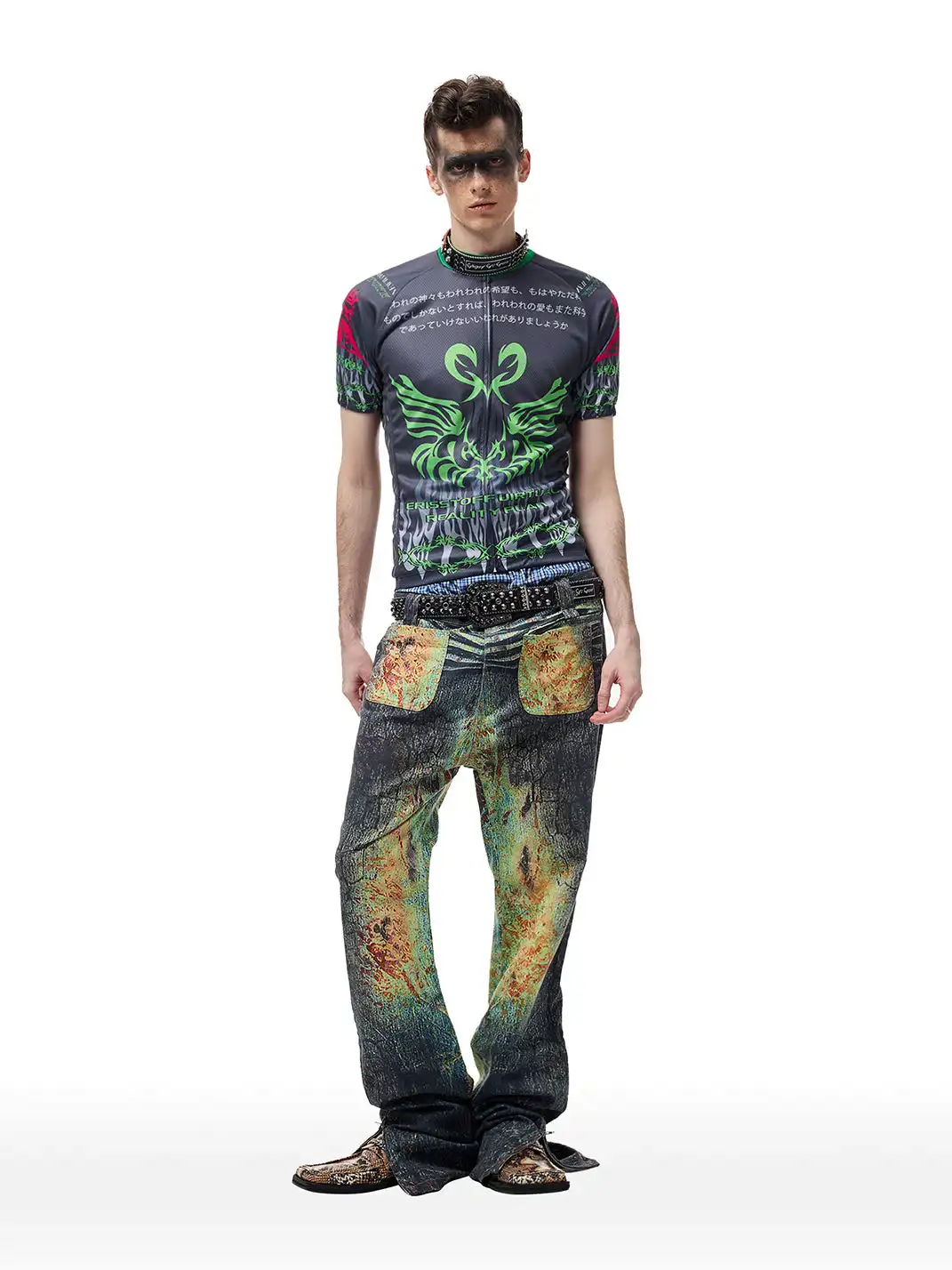 CYCYCY | Crocodile-Print All-Over Print Jeans