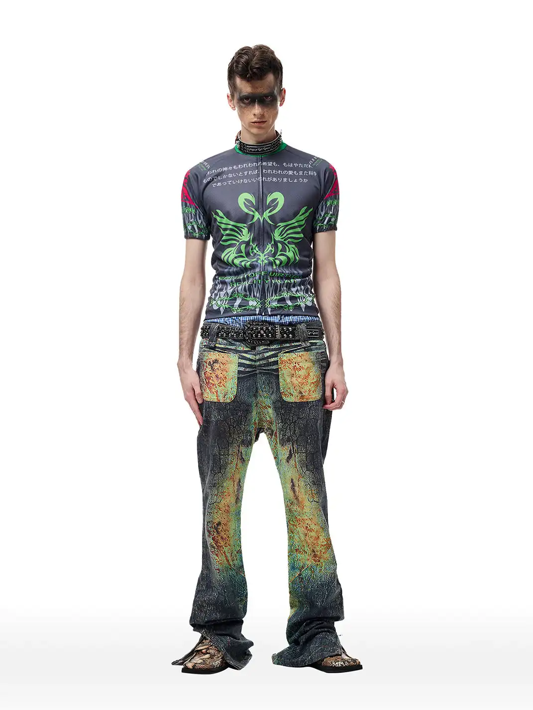 CYCYCY | Crocodile-Print All-Over Print Jeans