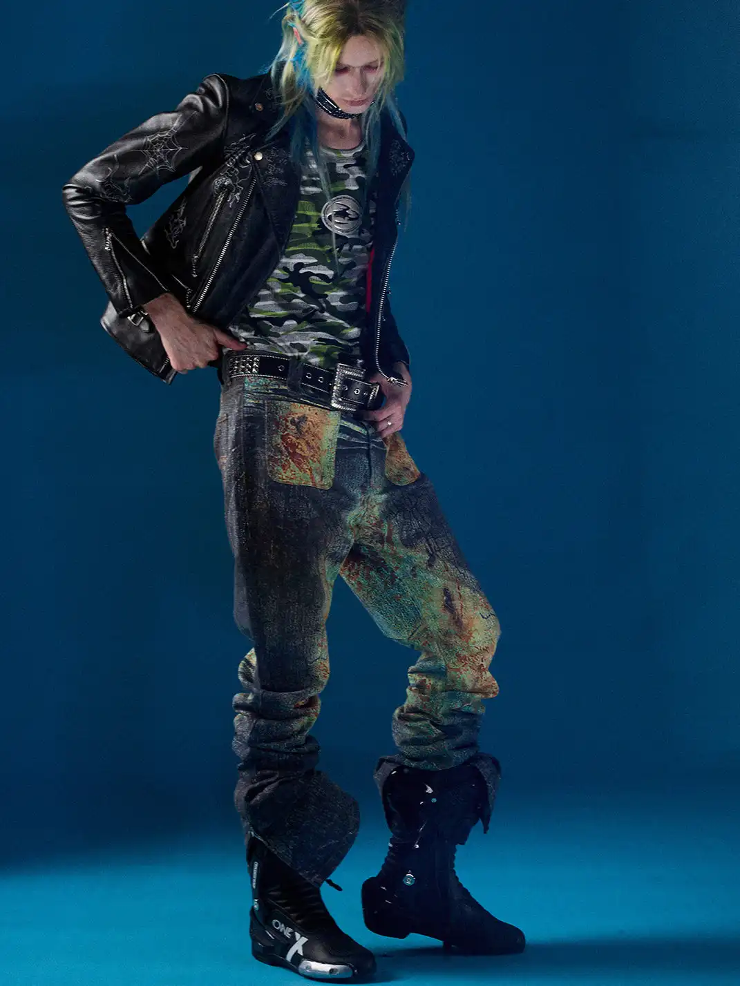 CYCYCY | Crocodile-Print All-Over Print Jeans