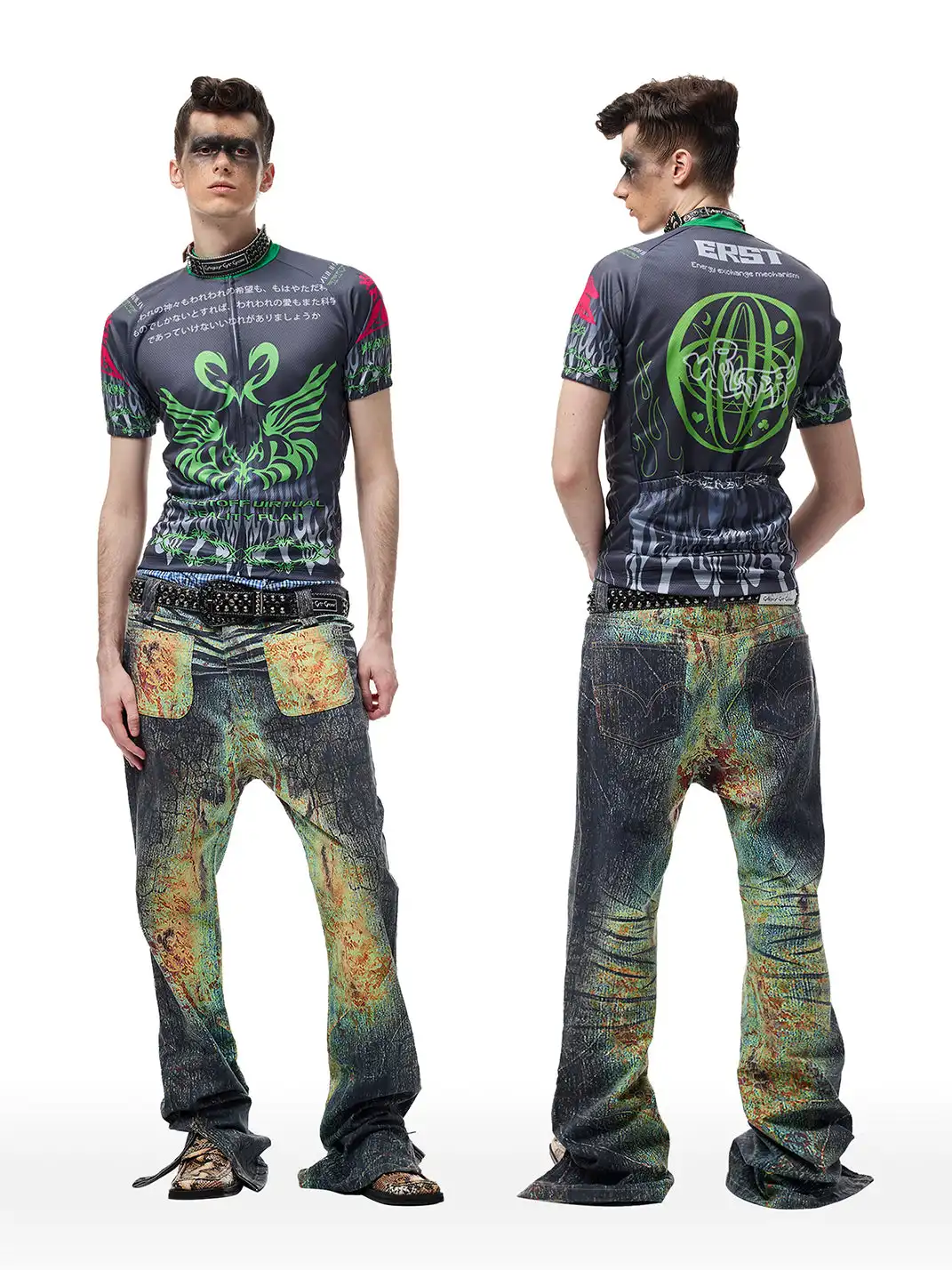 CYCYCY | Crocodile-Print All-Over Print Jeans