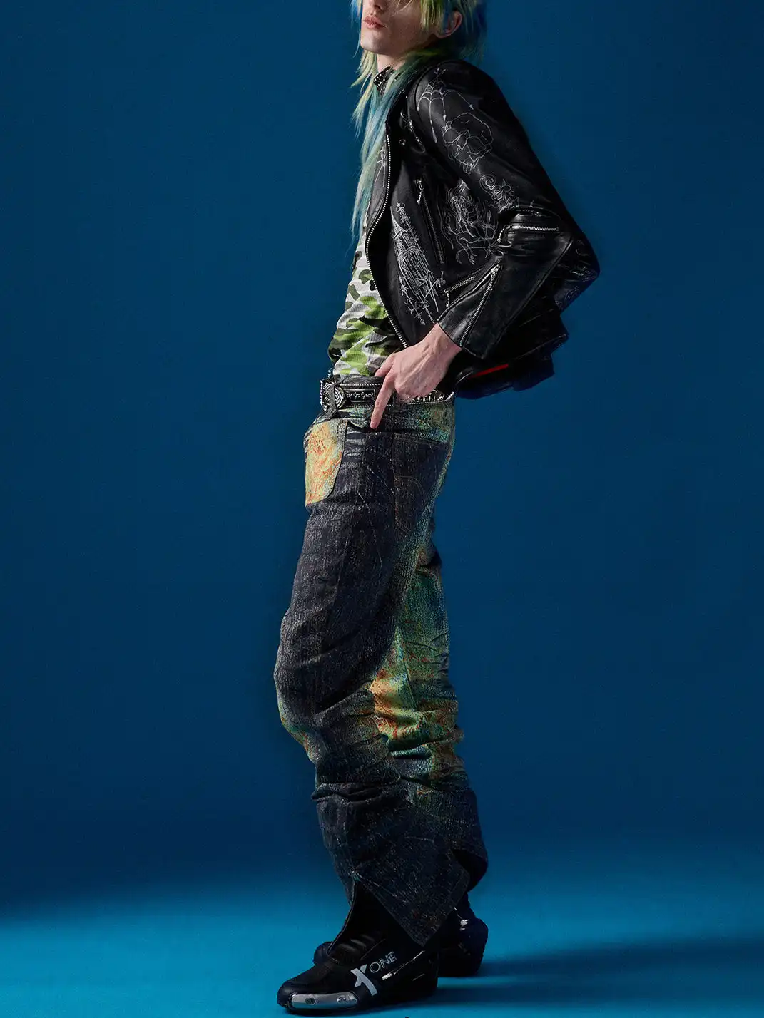 CYCYCY | Crocodile-Print All-Over Print Jeans